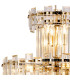Delmar 61cm Tall Pendant 17 Light E14 French Gold/Clear Glass Item Weight: 21.8kg-5