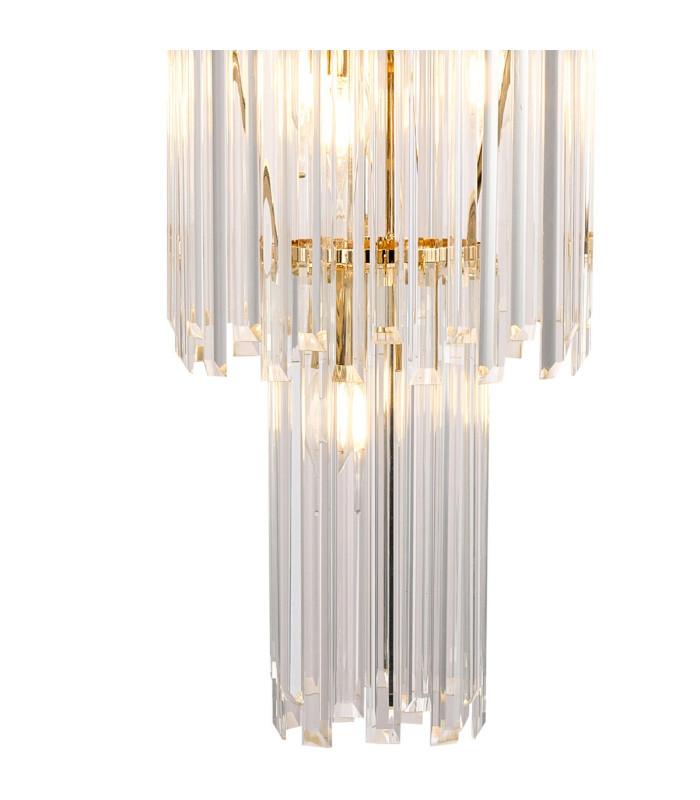 Delmar 61cm Tall Pendant 17 Light E14 French Gold/Clear Glass Item Weight: 21.8kg-7