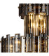 Delmar 61cm Tall Pendant 17 Light E14 French Gold/Smoke Glass Item Weight: 21.8kg-6