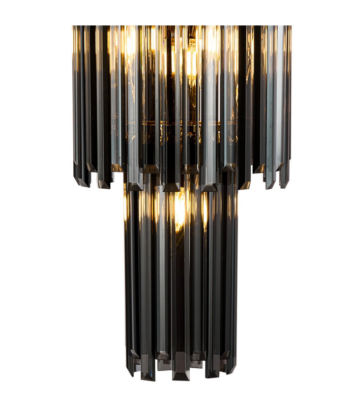 Delmar 61cm Tall Pendant 17 Light E14 French Gold/Smoke Glass Item Weight: 21.8kg-7