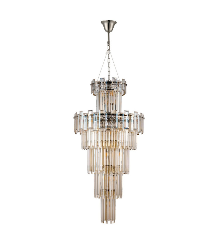 Delmar 61cm Tall Pendant 17 Light E14 Polished Nickel/Champagne Glass Item Weight: 21.8kg-4
