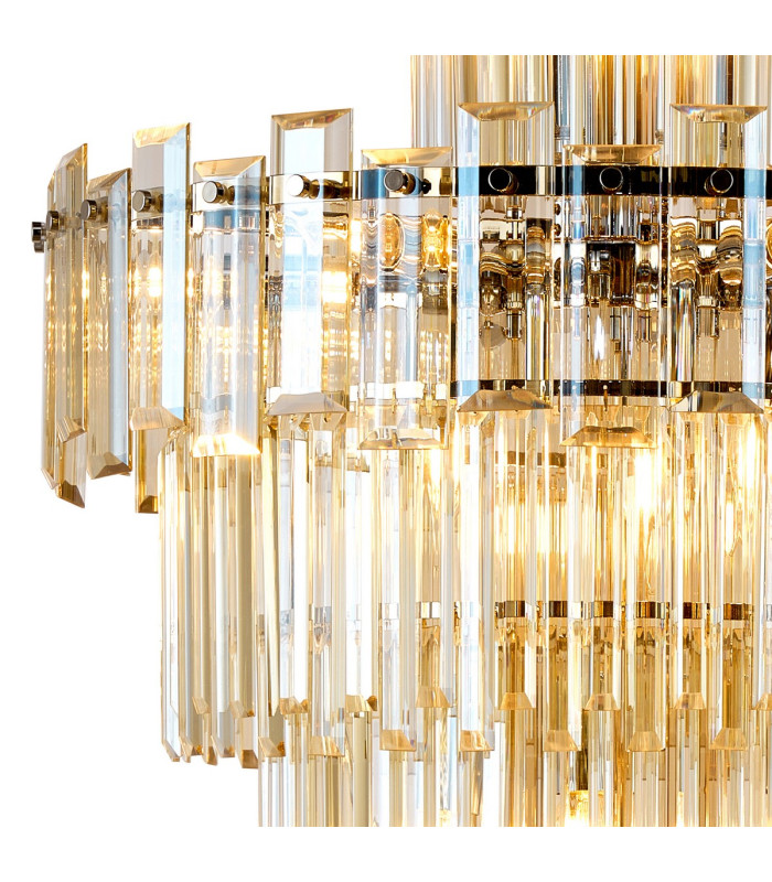 Delmar 61cm Tall Pendant 17 Light E14 Polished Nickel/Champagne Glass Item Weight: 21.8kg-7