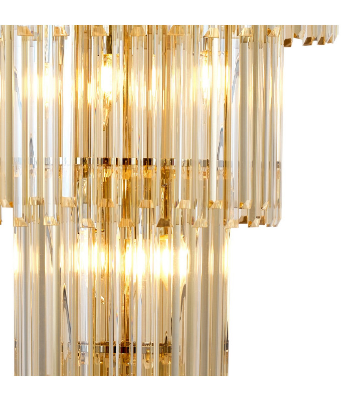 Delmar 61cm Tall Pendant 17 Light E14 Polished Nickel/Champagne Glass Item Weight: 21.8kg-8