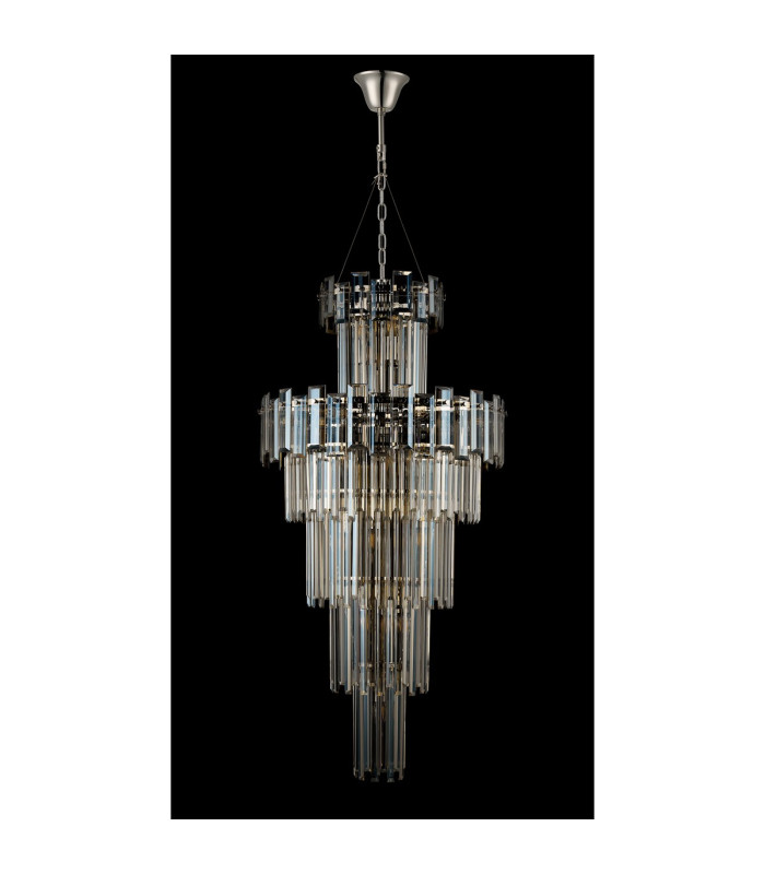Delmar 61cm Tall Pendant 17 Light E14 Polished Nickel/Champagne Glass Item Weight: 21.8kg-10
