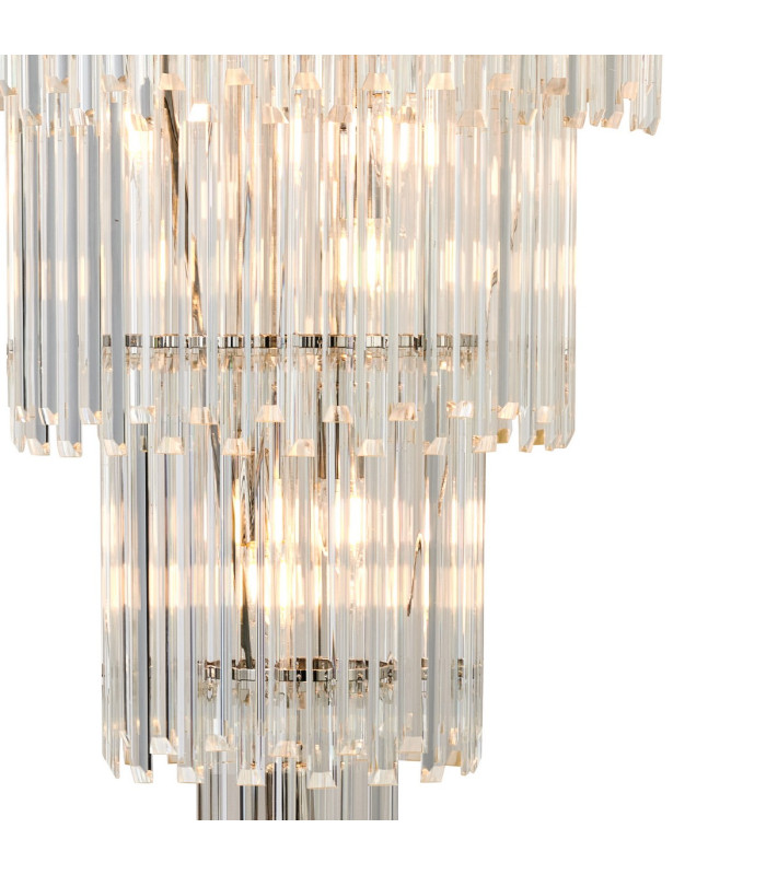 Delmar 61cm Tall Pendant 17 Light E14 Polished Nickel/Clear Glass Item Weight: 21.8kg-8