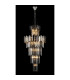 Delmar 61cm Tall Pendant 17 Light E14 Polished Nickel/Smoke Glass Item Weight: 21.8kg-3