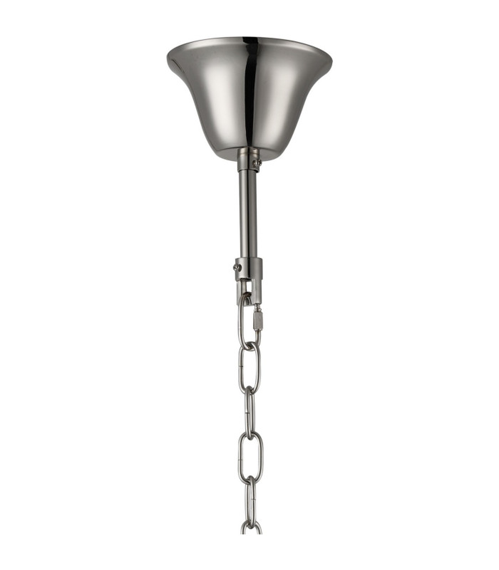 Delmar 61cm Tall Pendant 17 Light E14 Polished Nickel/Smoke Glass Item Weight: 21.8kg-5