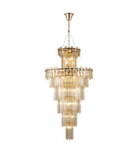 Delmar 81cm Tall Pendant 27 Light E14 French Gold/Champagne Glass Item Weight: 35kg-1