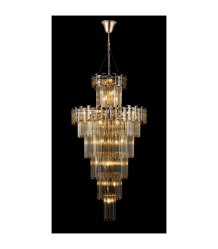 Delmar 81cm Tall Pendant 27 Light E14 French Gold/Champagne Glass Item Weight: 35kg-3