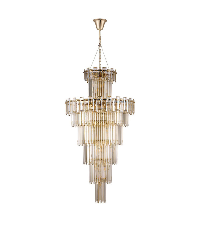 Delmar 81cm Tall Pendant 27 Light E14 French Gold/Champagne Glass Item Weight: 35kg-4