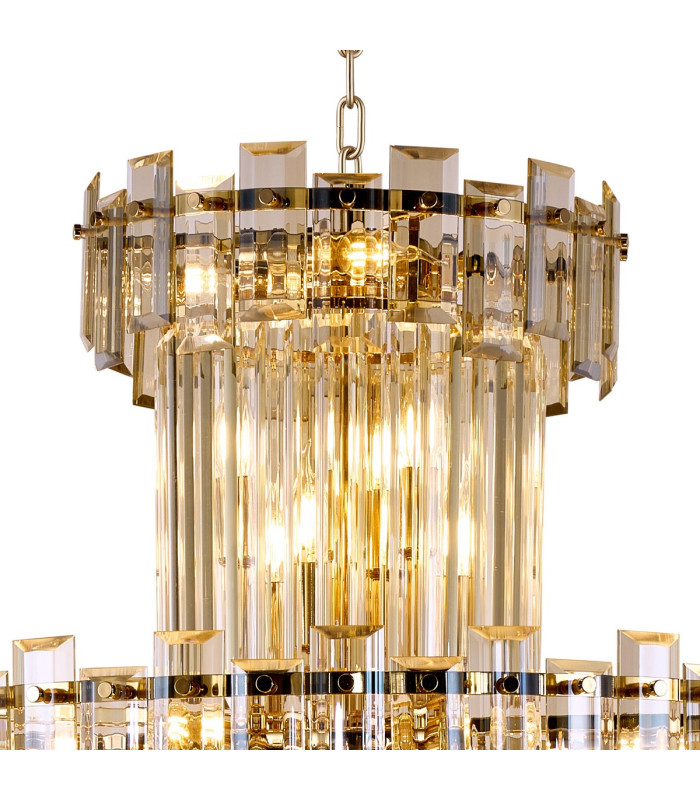 Delmar 81cm Tall Pendant 27 Light E14 French Gold/Champagne Glass Item Weight: 35kg-6