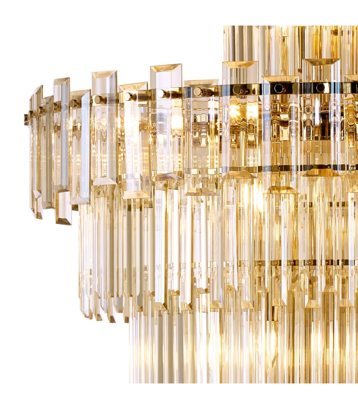 Delmar 81cm Tall Pendant 27 Light E14 French Gold/Champagne Glass Item Weight: 35kg-7