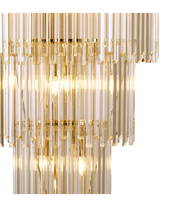 Delmar 81cm Tall Pendant 27 Light E14 French Gold/Champagne Glass Item Weight: 35kg-8