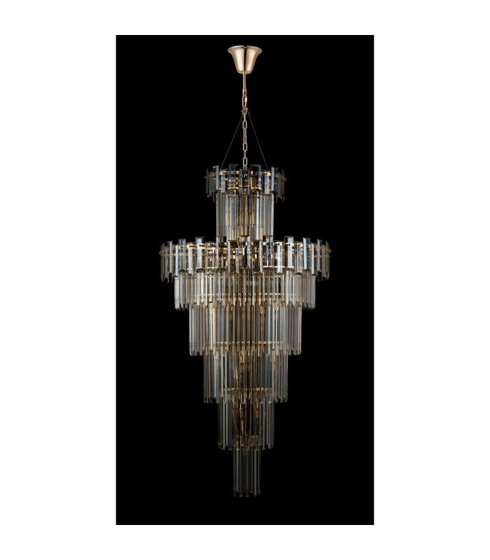 Delmar 81cm Tall Pendant 27 Light E14 French Gold/Champagne Glass Item Weight: 35kg-10