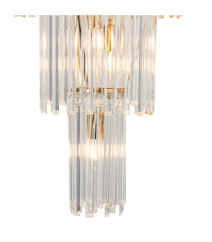 Delmar 81cm Tall Pendant 27 Light E14 French Gold/Clear Glass Item Weight: 35kg-10