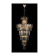 Delmar 81cm Tall Pendant 27 Light E14 French Gold/Smoke Glass Item Weight: 35kg-3
