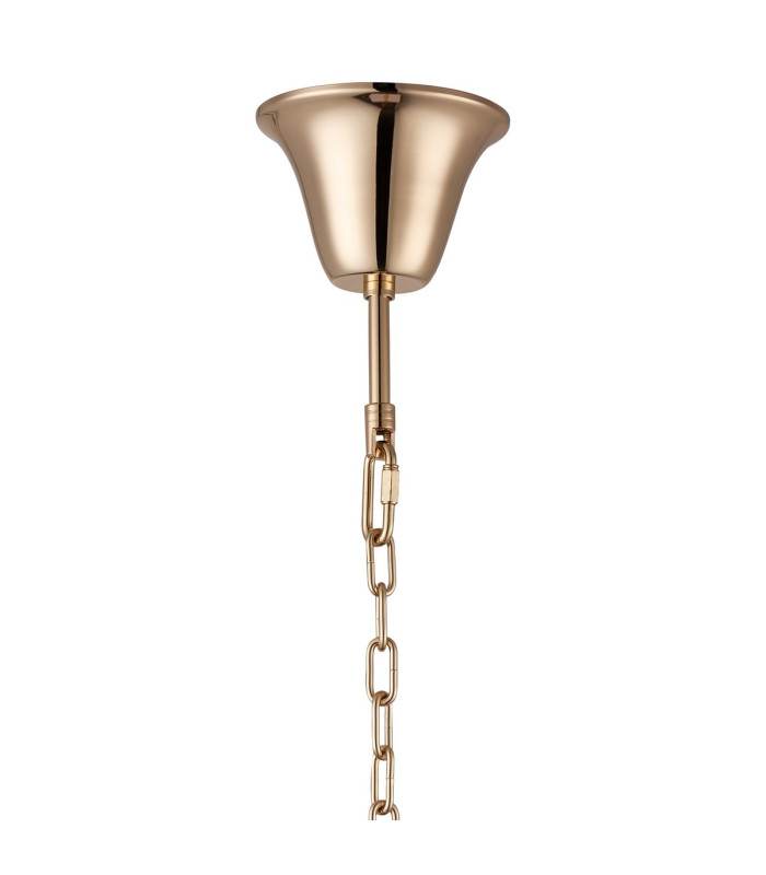 Delmar 81cm Tall Pendant 27 Light E14 French Gold/Smoke Glass Item Weight: 35kg-5