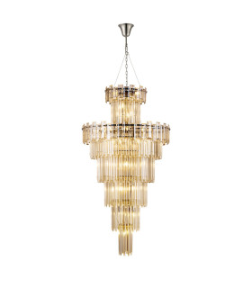 Delmar 81cm Tall Pendant 27 Light E14 Polished Nickel/Champagne Glass Item Weight: 35kg-1