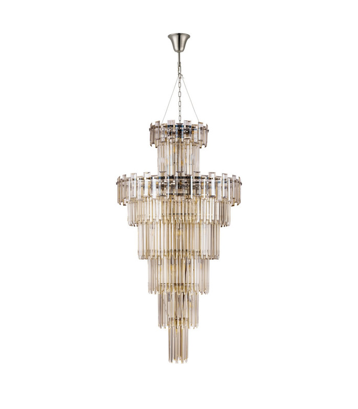 Delmar 81cm Tall Pendant 27 Light E14 Polished Nickel/Champagne Glass Item Weight: 35kg-4
