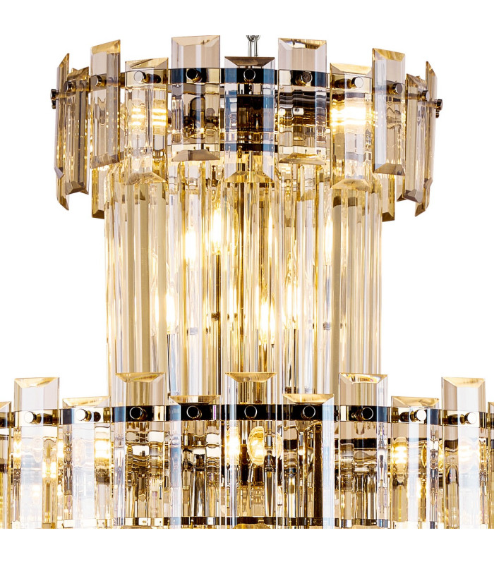 Delmar 81cm Tall Pendant 27 Light E14 Polished Nickel/Champagne Glass Item Weight: 35kg-6