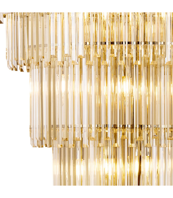 Delmar 81cm Tall Pendant 27 Light E14 Polished Nickel/Champagne Glass Item Weight: 35kg-7