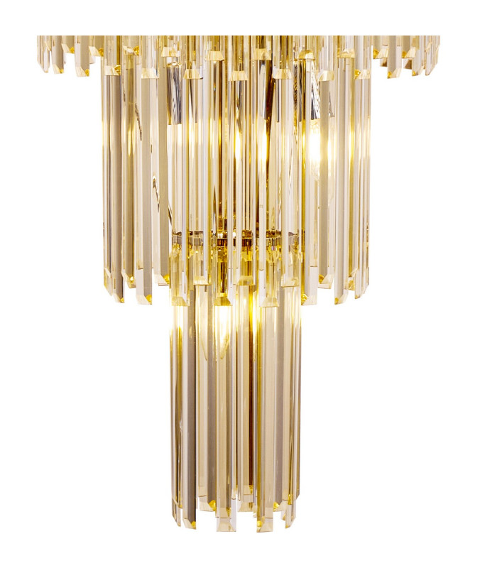 Delmar 81cm Tall Pendant 27 Light E14 Polished Nickel/Champagne Glass Item Weight: 35kg-8