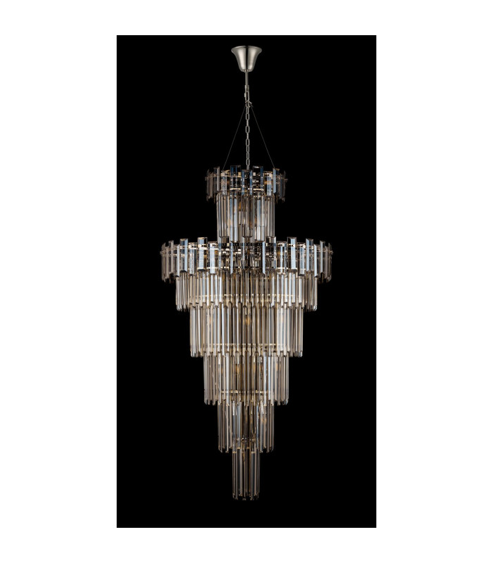 Delmar 81cm Tall Pendant 27 Light E14 Polished Nickel/Champagne Glass Item Weight: 35kg-9