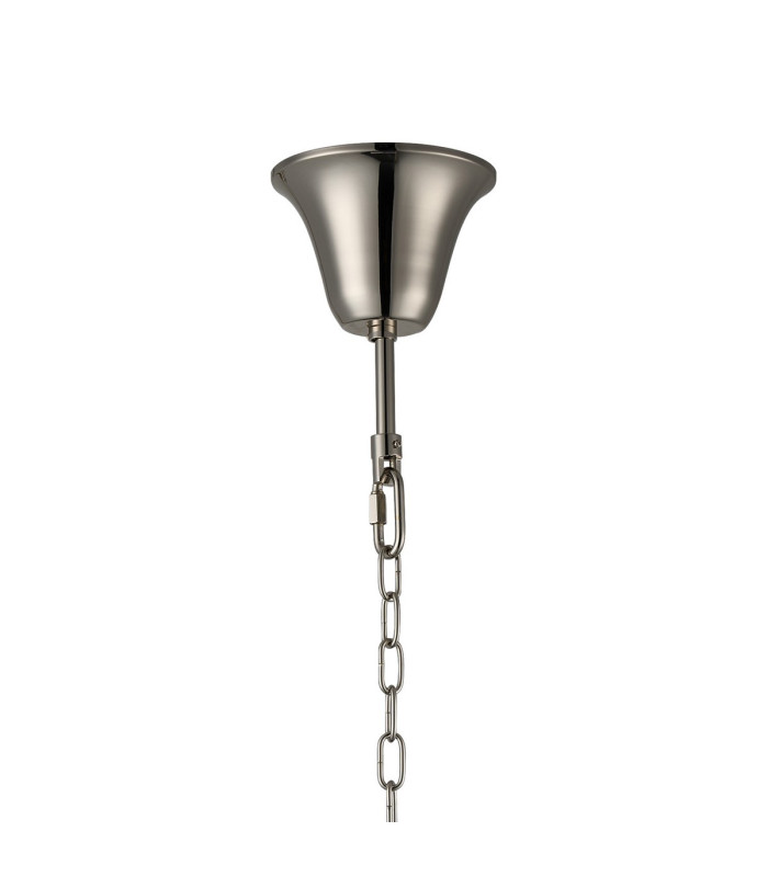 Delmar 81cm Tall Pendant 27 Light E14 Polished Nickel/Smoke Glass Item Weight: 35kg-5