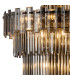 Delmar 81cm Tall Pendant 27 Light E14 Polished Nickel/Smoke Glass Item Weight: 35kg-7