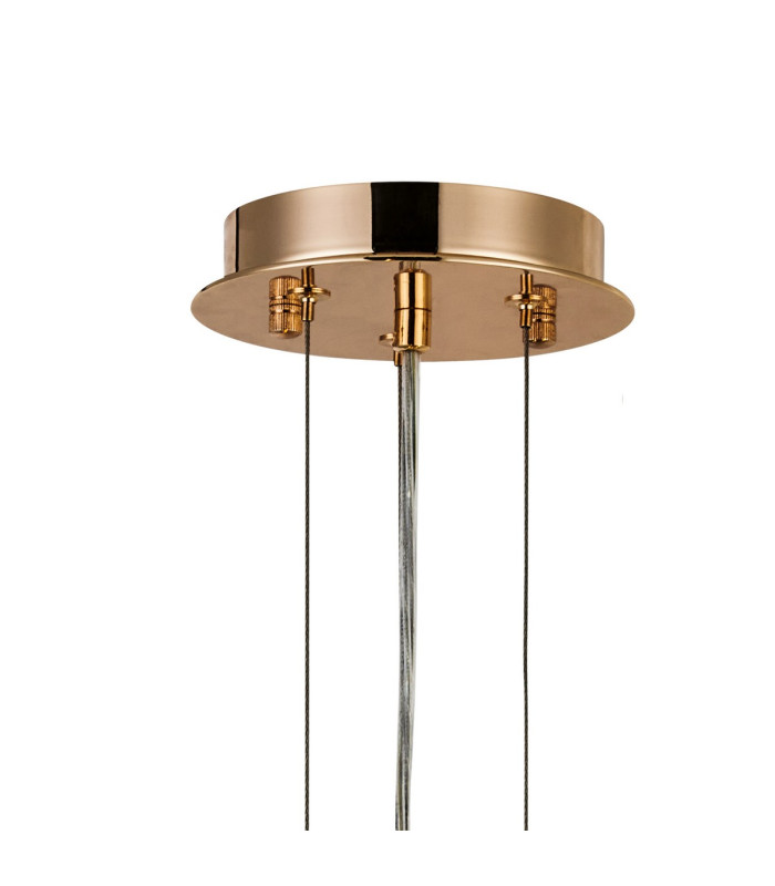 Delmar 61cm Pendant 10 Light E14 French Gold/Champagne Glass-5