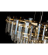Delmar 61cm Pendant 10 Light E14 French Gold/Champagne Glass-14