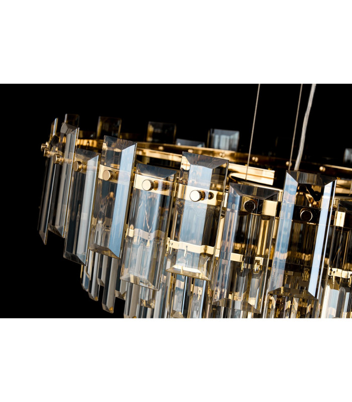 Delmar 61cm Pendant 10 Light E14 French Gold/Champagne Glass-14