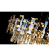 Delmar 61cm Pendant 10 Light E14 French Gold/Champagne Glass-15