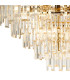 Delmar 61cm Pendant 10 Light E14 French Gold/Clear Glass-6
