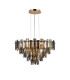 Delmar 61cm Pendant 10 Light E14 French Gold/Smoke Glass-1