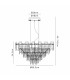 Delmar 61cm Pendant 10 Light E14 French Gold/Smoke Glass-2