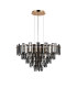 Delmar 61cm Pendant 10 Light E14 French Gold/Smoke Glass-4