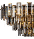 Delmar 61cm Pendant 10 Light E14 French Gold/Smoke Glass-6