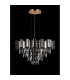 Delmar 61cm Pendant 10 Light E14 French Gold/Smoke Glass-8