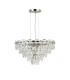 Delmar 61cm Pendant 10 Light E14 Polished Nickel/Clear Glass-4