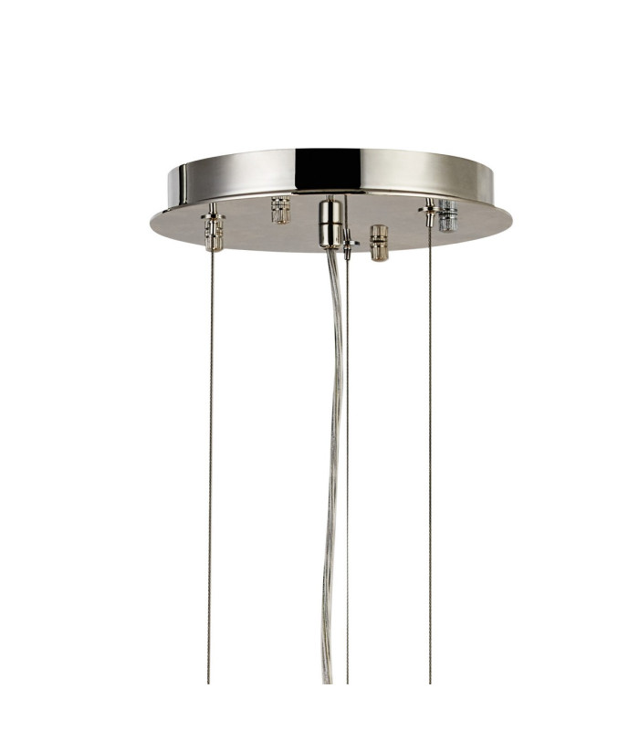 Delmar 61cm Pendant 10 Light E14 Polished Nickel/Clear Glass-5
