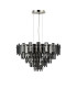 Delmar 61cm Pendant 10 Light E14 Polished Nickel/Smoke Glass-4