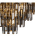 Delmar 61cm Pendant 10 Light E14 Polished Nickel/Smoke Glass-7
