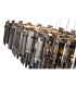 Delmar 61cm Pendant 10 Light E14 Polished Nickel/Smoke Glass-8