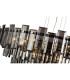 Delmar 61cm Pendant 10 Light E14 Polished Nickel/Smoke Glass-12