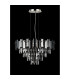 Delmar 61cm Pendant 10 Light E14 Polished Nickel/Smoke Glass-13