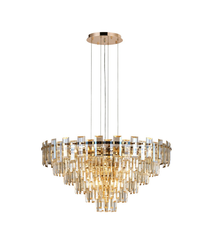 Delmar 81cm Pendant 13 Light E14 French Gold/Champagne Glass Item Weight: 15.6kg-1