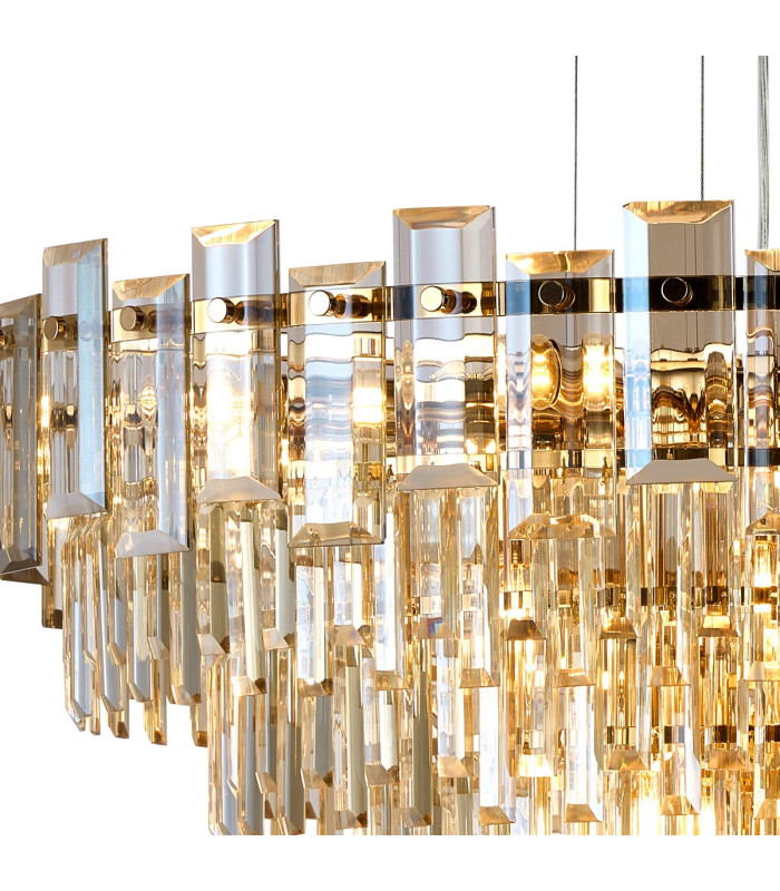 Delmar 81cm Pendant 13 Light E14 French Gold/Champagne Glass Item Weight: 15.6kg-6