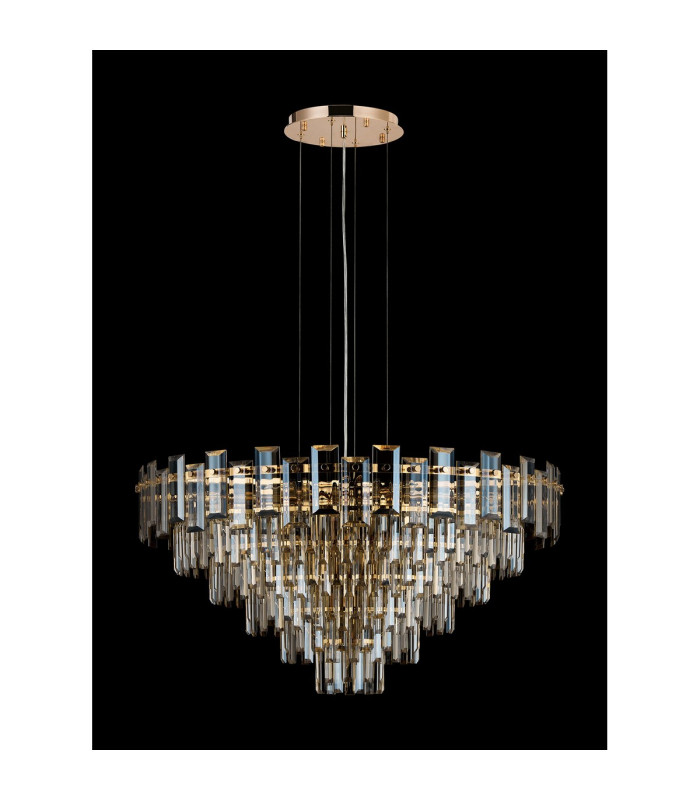 Delmar 81cm Pendant 13 Light E14 French Gold/Champagne Glass Item Weight: 15.6kg-8