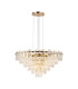 Delmar 81cm Pendant 13 Light E14 French Gold/Clear Glass Item Weight: 15.6kg-1